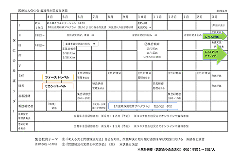 ラダー別年間教育計画